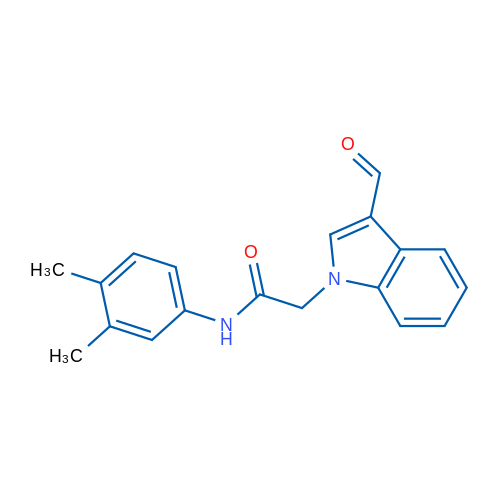 N-(3,4-Dimethylphenyl)-2-(3-formyl-1H-indol-1-yl)acetamide 1g