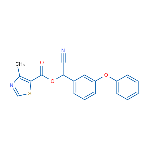 Cyano(3-phenoxyphenyl)methyl 4-methyl-1,3-thiazole-5-carboxylate 1g