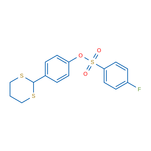 4-(1,3-Dithian-2-yl)phenyl 4-fluorobenzene-1-sulfonate 1g