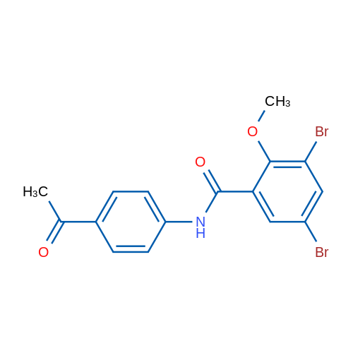 N-(4-Acetylphenyl)-3,5-dibromo-2-methoxybenzamide 1g