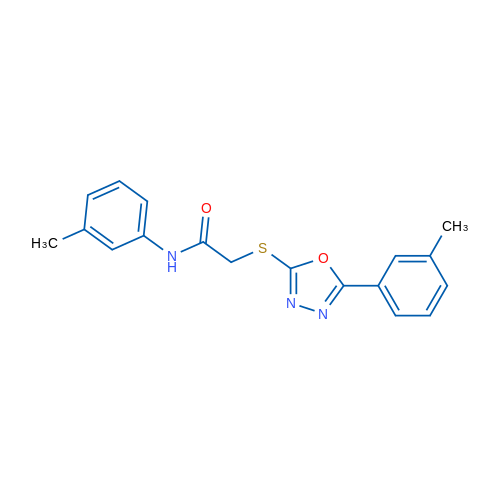 N-(m-Tolyl)-2-((5-(m-tolyl)-1,3,4-oxadiazol-2-yl)thio)acetamide 1g