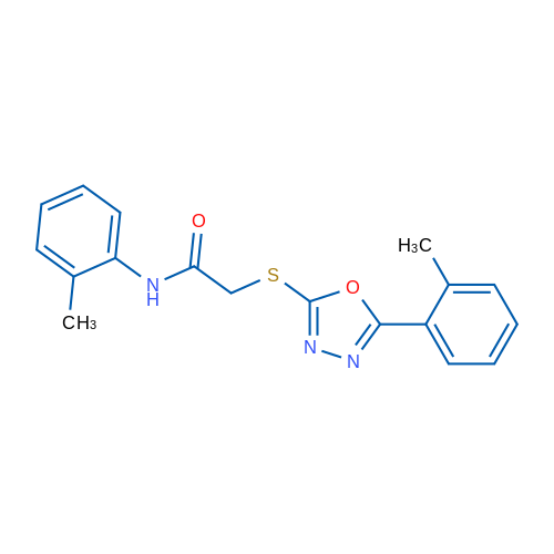 N-(o-Tolyl)-2-((5-(o-tolyl)-1,3,4-oxadiazol-2-yl)thio)acetamide 1g