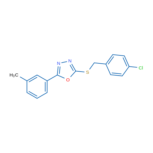 2-((4-Chlorobenzyl)thio)-5-(m-tolyl)-1,3,4-oxadiazole 1g