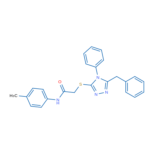 2-((5-Benzyl-4-phenyl-4H-1,2,4-triazol-3-yl)thio)-N-(p-tolyl)acetamide 10mg