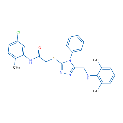 N-(5-Chloro-2-methylphenyl)-2-((5-(((2,6-dimethylphenyl)amino)methyl)-4-phenyl-4H-1,2,4-triazol-3-yl)thio)acetamide 1g