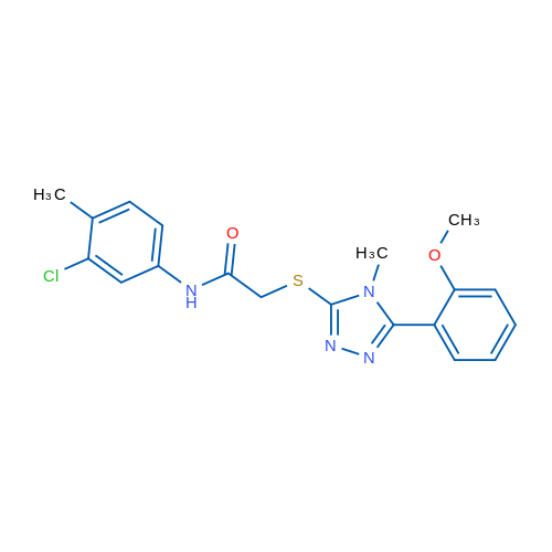 N-(3-Chloro-4-methylphenyl)-2-((5-(2-methoxyphenyl)-4-methyl-4H-1,2,4-triazol-3-yl)thio)acetamide 1g