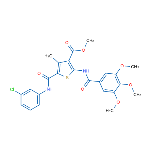 Methyl 5-((3-chlorophenyl)carbamoyl)-4-methyl-2-(3,4,5-trimethoxybenzamido)thiophene-3-carboxylate 1g