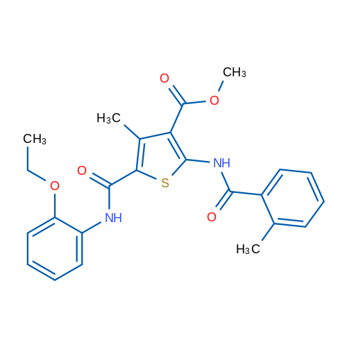 Methyl 5-((2-ethoxyphenyl)carbamoyl)-4-methyl-2-(2-methylbenzamido)thiophene-3-carboxylate 1g