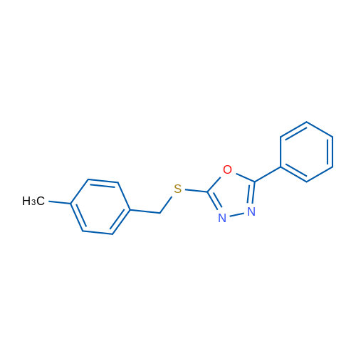 2-((4-Methylbenzyl)thio)-5-phenyl-1,3,4-oxadiazole 1g