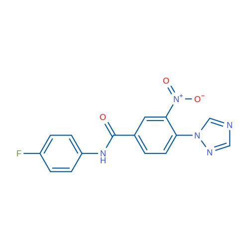 N-(4-Fluorophenyl)-3-nitro-4-(1H-1,2,4-triazol-1-yl)benzamide 1g