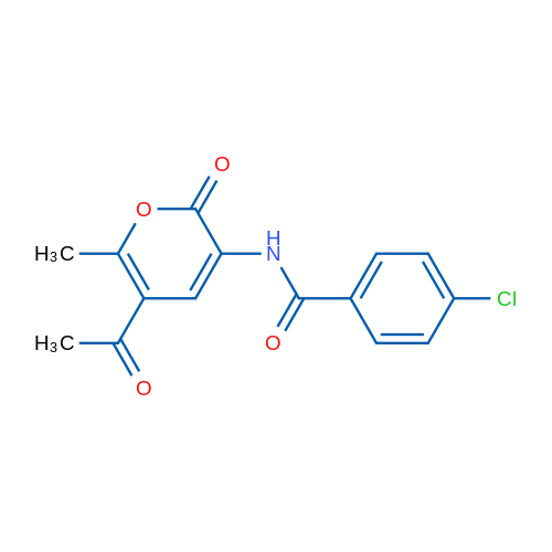 N-(5-Acetyl-6-methyl-2-oxo-2H-pyran-3-yl)-4-chlorobenzamide 1g