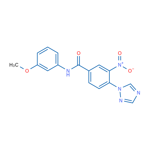 N-(3-Methoxyphenyl)-3-nitro-4-(1H-1,2,4-triazol-1-yl)benzamide 1g