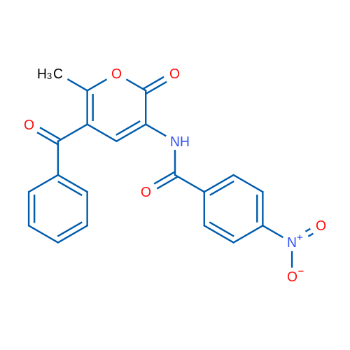 N-(5-Benzoyl-6-methyl-2-oxo-2H-pyran-3-yl)-4-nitrobenzamide 1g