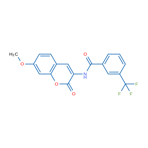 N-(7-Methoxy-2-oxo-2H-chromen-3-yl)-3-(trifluoromethyl)benzamide 1g