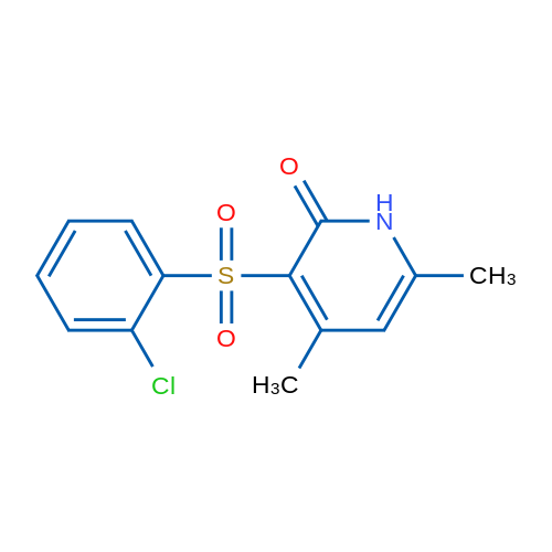 3-(2-Chlorobenzenesulfonyl)-4,6-dimethyl-1,2-dihydropyridin-2-one 1g