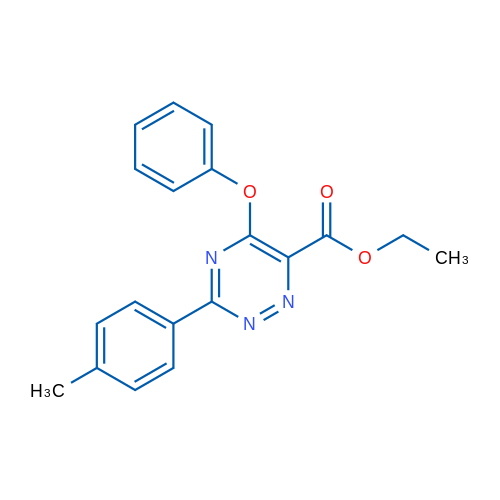 Ethyl 3-(4-methylphenyl)-5-phenoxy-1,2,4-triazine-6-carboxylate 1g