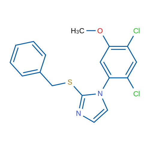 2-(Benzylsulfanyl)-1-(2,4-dichloro-5-methoxyphenyl)-1H-imidazole 1g
