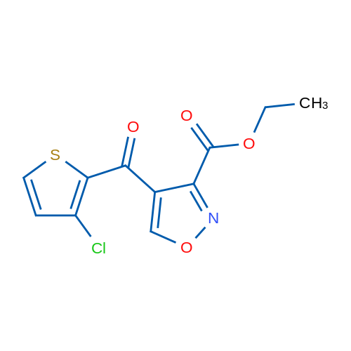 Ethyl 4-(3-chlorothiophene-2-carbonyl)-1,2-oxazole-3-carboxylate 1g