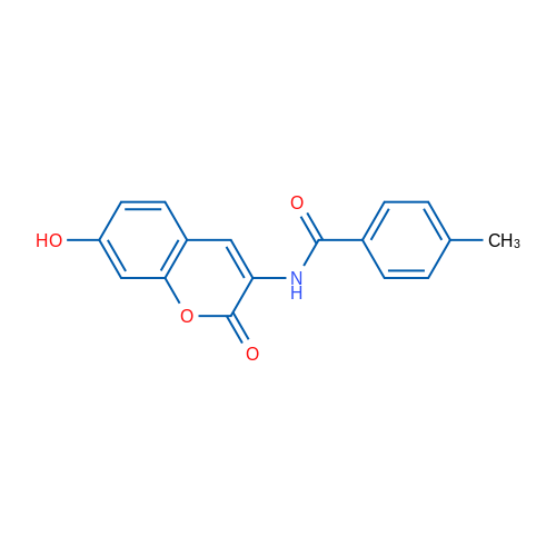 N-(7-Hydroxy-2-oxo-2H-chromen-3-yl)-4-methylbenzamide 1g