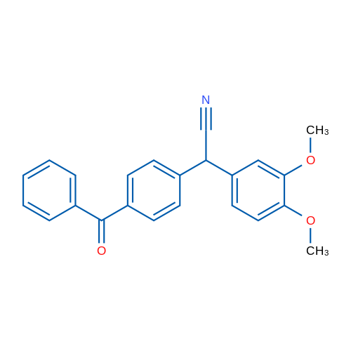 2-(4-Benzoylphenyl)-2-(3,4-dimethoxyphenyl)acetonitrile 1g