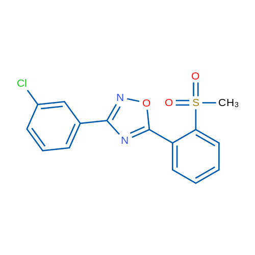 3-(3-Chlorophenyl)-5-(2-methanesulfonylphenyl)-1,2,4-oxadiazole 1g