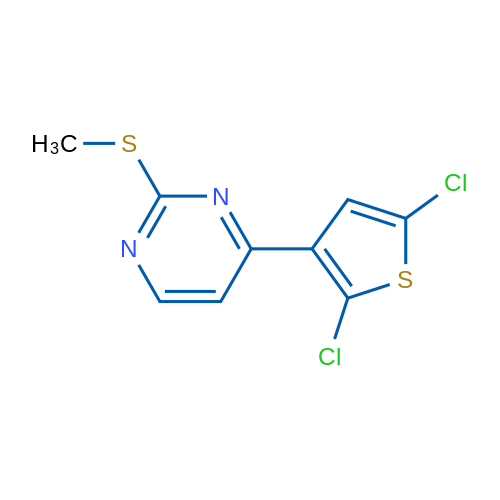 4-(2,5-Dichlorothiophen-3-yl)-2-(methylsulfanyl)pyrimidine 1g
