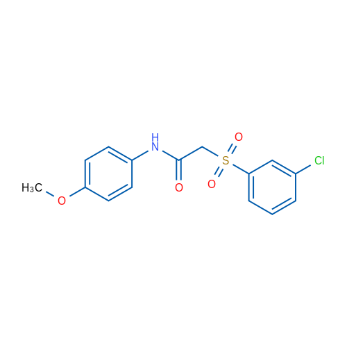 2-(3-Chlorobenzenesulfonyl)-N-(4-methoxyphenyl)acetamide 1g