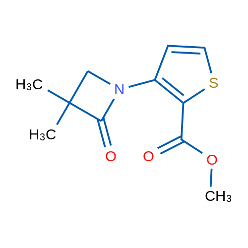 Methyl 3-(3,3-dimethyl-2-oxoazetidin-1-yl)thiophene-2-carboxylate 1g