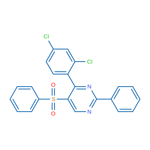 5-(Benzenesulfonyl)-4-(2,4-dichlorophenyl)-2-phenylpyrimidine 1g