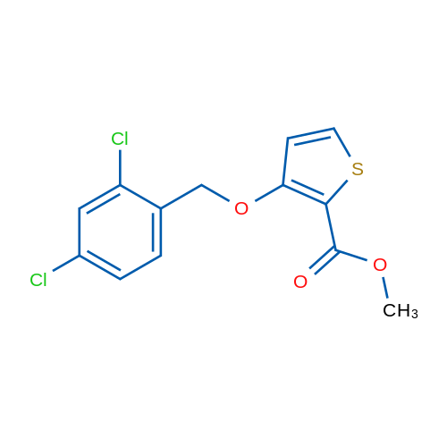 Methyl 3-((2,4-dichlorobenzyl)oxy)thiophene-2-carboxylate 1g