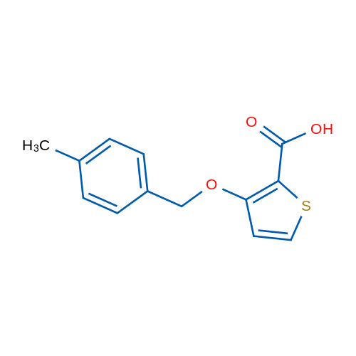 3-((4-Methylbenzyl)oxy)thiophene-2-carboxylic acid 1g