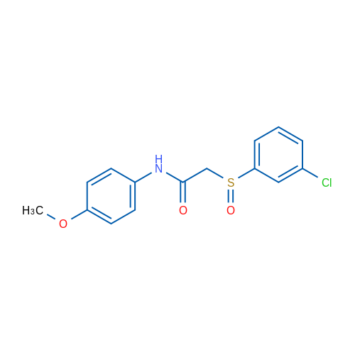 2-(3-Chlorobenzenesulfinyl)-N-(4-methoxyphenyl)acetamide 1g