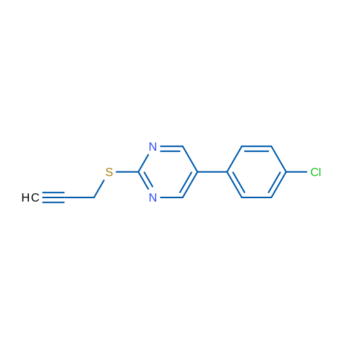 5-(4-Chlorophenyl)-2-(prop-2-yn-1-ylsulfanyl)pyrimidine 1g