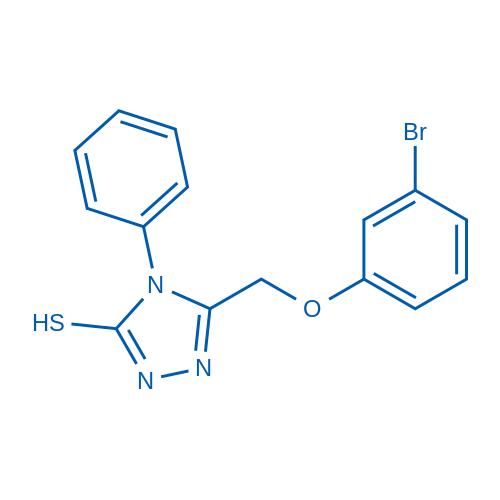5-((3-Bromophenoxy)methyl)-4-phenyl-4H-1,2,4-triazole-3-thiol 250mg