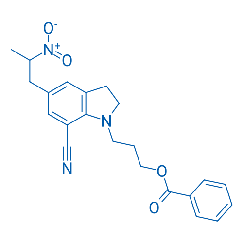 3-(7-Cyano-5-(2-nitropropyl)indolin-1-yl)propyl benzoate 25g