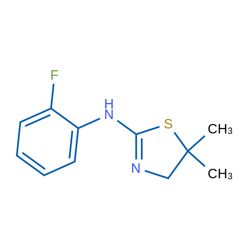 N-(2-Fluorophenyl)-5,5-dimethyl-4,5-dihydrothiazol-2-amine 1g