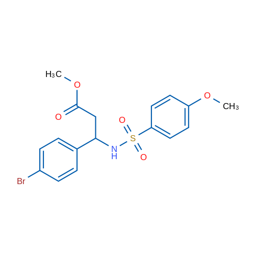 Methyl 3-(4-bromophenyl)-3-(4-methoxybenzenesulfonamido)propanoate 1g