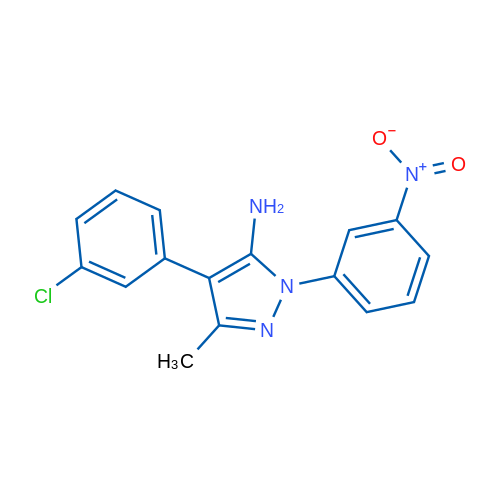 4-(3-Chlorophenyl)-3-methyl-1-(3-nitrophenyl)-1H-pyrazol-5-amine 1g