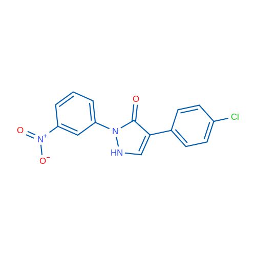 4-(4-Chlorophenyl)-2-(3-nitrophenyl)-2,3-dihydro-1H-pyrazol-3-one 1g