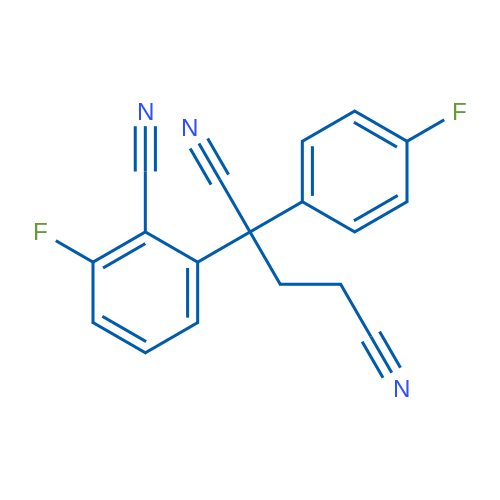 2-(2-Cyano-3-fluorophenyl)-2-(4-fluorophenyl)pentanedinitrile 1g