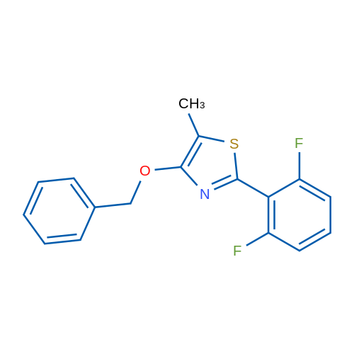 4-(Benzyloxy)-2-(2,6-difluorophenyl)-5-methyl-1,3-thiazole 1g