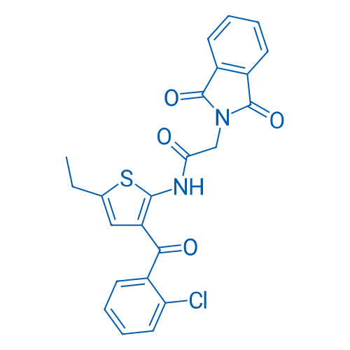 N-(3-(2-Chlorobenzoyl)-5-ethylthiophen-2-yl)-2-(1,3-dioxoisoindolin-2-yl)acetamide 250mg