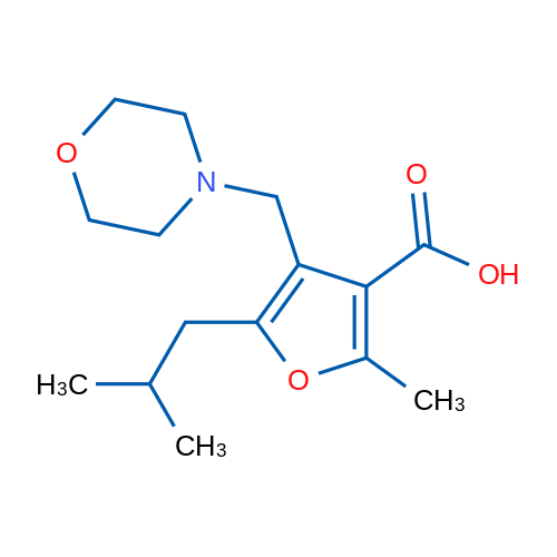5-Isobutyl-2-methyl-4-(morpholinomethyl)furan-3-carboxylic acid 1g