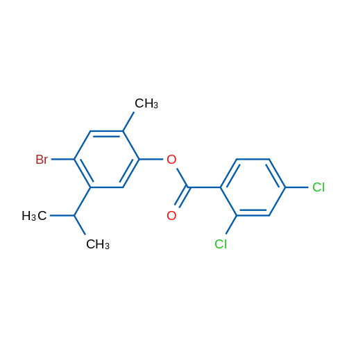 4-Bromo-2-methyl-5-(propan-2-yl)phenyl 2,4-dichlorobenzoate 1g