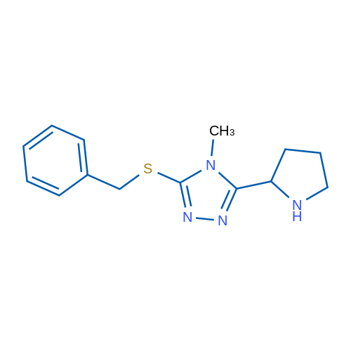 3-(Benzylthio)-4-methyl-5-(pyrrolidin-2-yl)-4H-1,2,4-triazole 1g