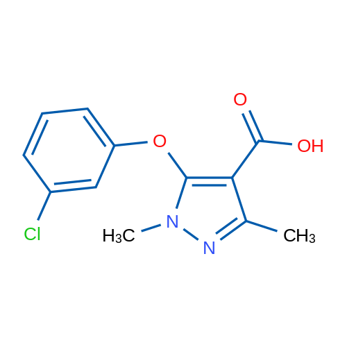 5-(3-Chlorophenoxy)-1,3-dimethyl-1H-pyrazole-4-carboxylic acid 1g