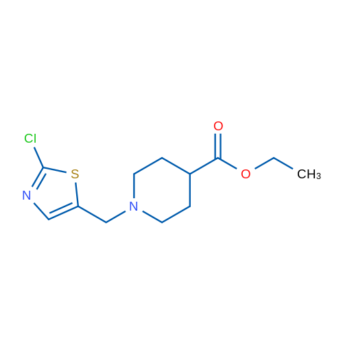 Ethyl 1-((2-chlorothiazol-5-yl)methyl)piperidine-4-carboxylate 1g