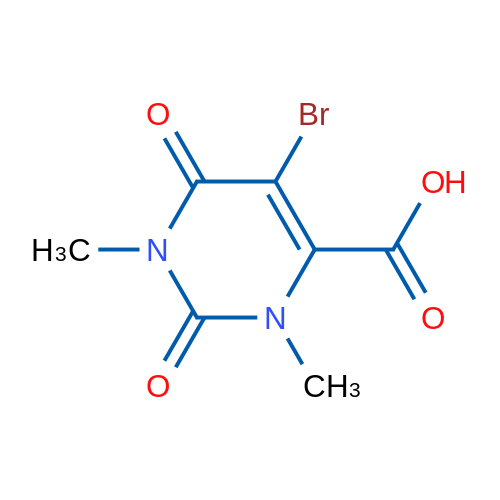 5-Bromo-1,3-dimethyl-2,6-dioxo-1,2,3,6-tetrahydropyrimidine-4-carboxylic acid 1g