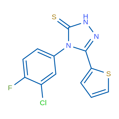 4-(3-Chloro-4-fluorophenyl)-3-(thiophen-2-yl)-1H-1,2,4-triazole-5(4H)-thione 1g