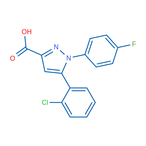 5-(2-Chlorophenyl)-1-(4-fluorophenyl)-1H-pyrazole-3-carboxylic acid 1g